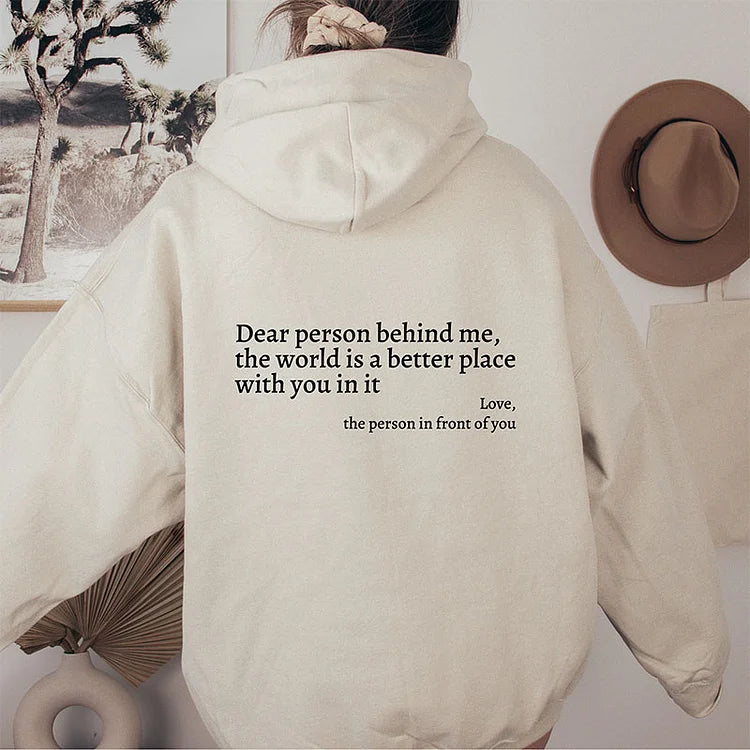 DivaEllaā¢- 'Dear Person Behind Me' Unisex Hoodie