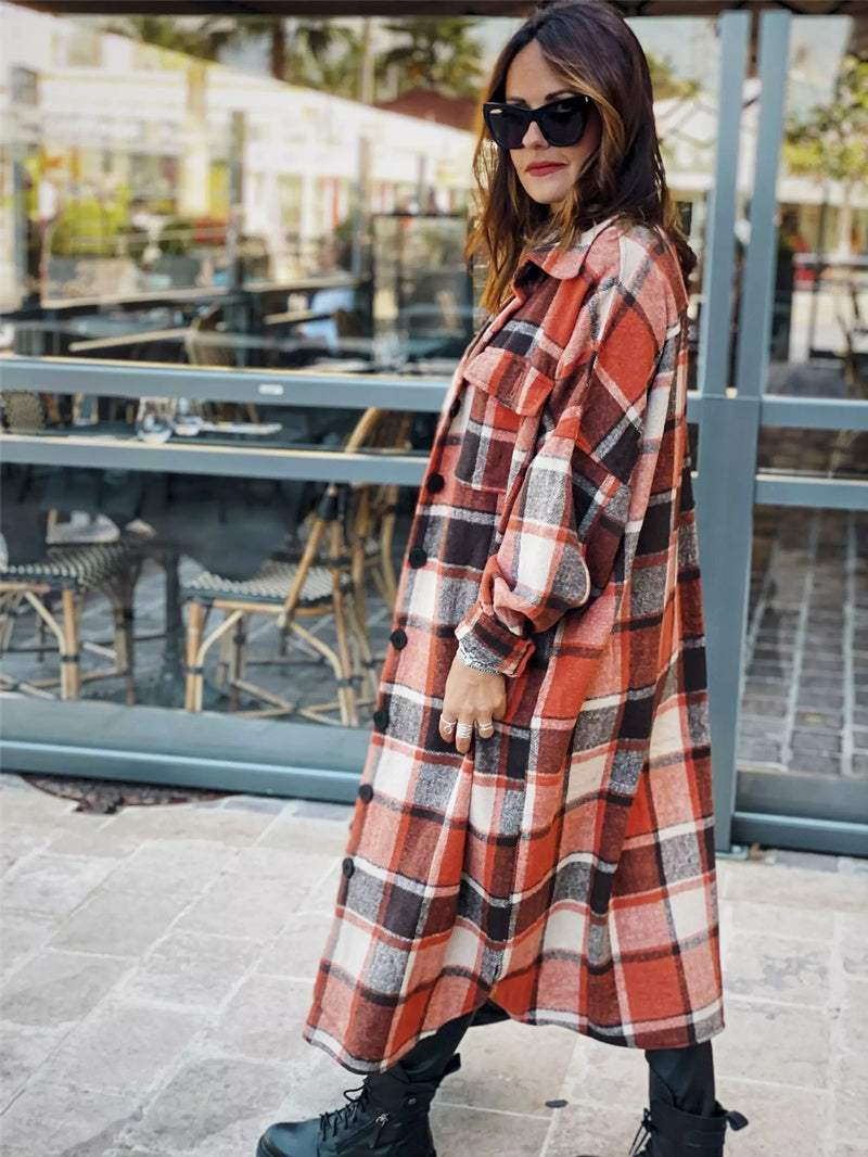 DivaElla™- Long Flannel Coat