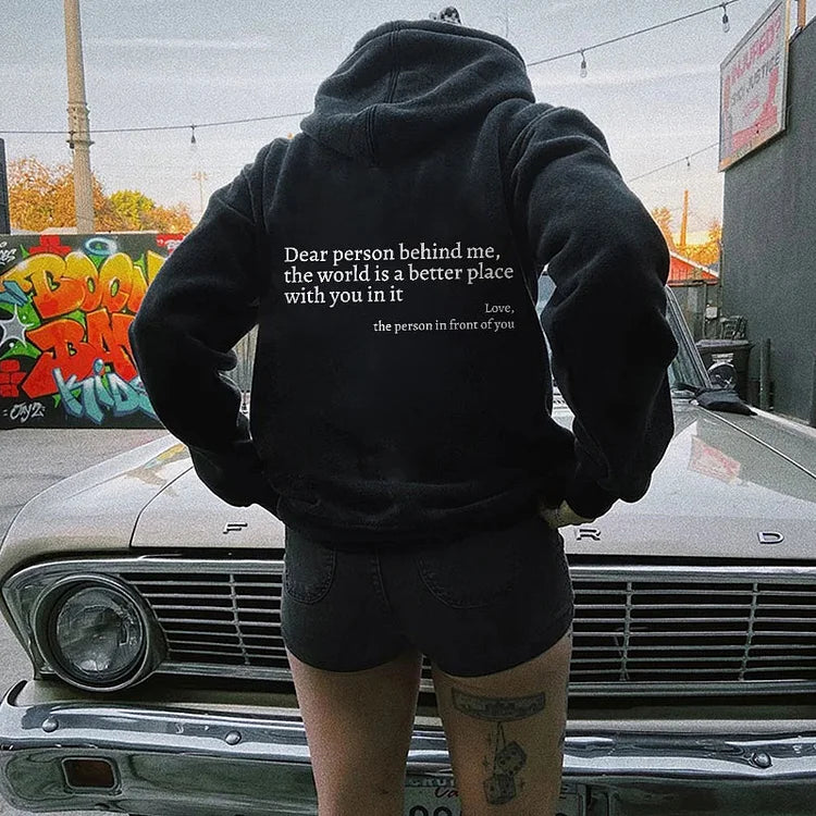 DivaElla™- 'Dear Person Behind Me' Unisex Hoodie