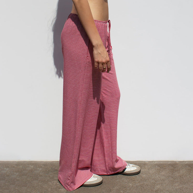 DivaElla™- Y2K Striped Lounge Pants