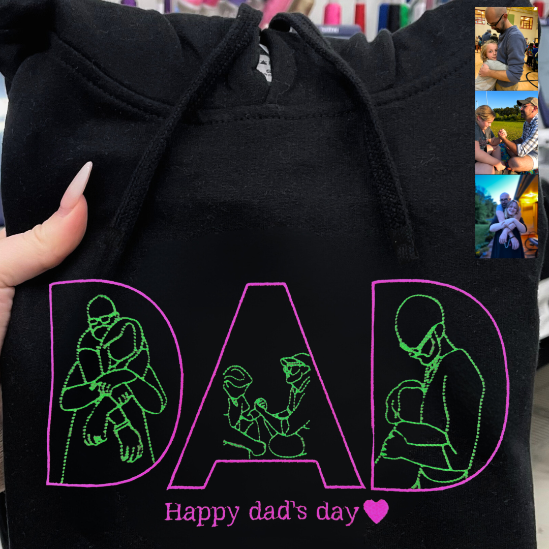 Embroidered Fathers Day "DAD" Hoodie