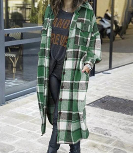 DivaElla™- Long Flannel Coat