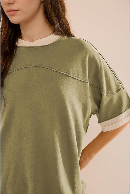 DivaElla - Oversized Crewneck T-Shirt