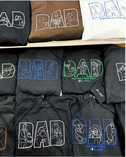 Embroidered Fathers Day "DAD" Hoodie