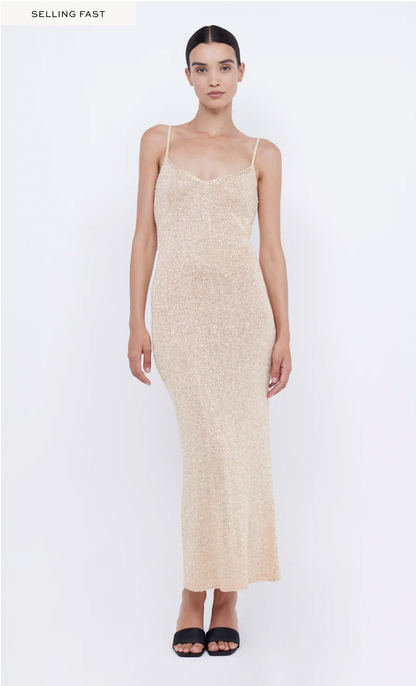 GRACIE SEQUIN KNIT SLIP DRESS