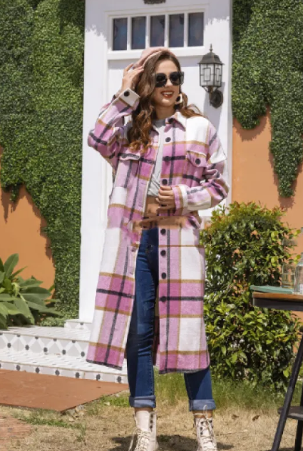 DivaElla™- Long Flannel Coat