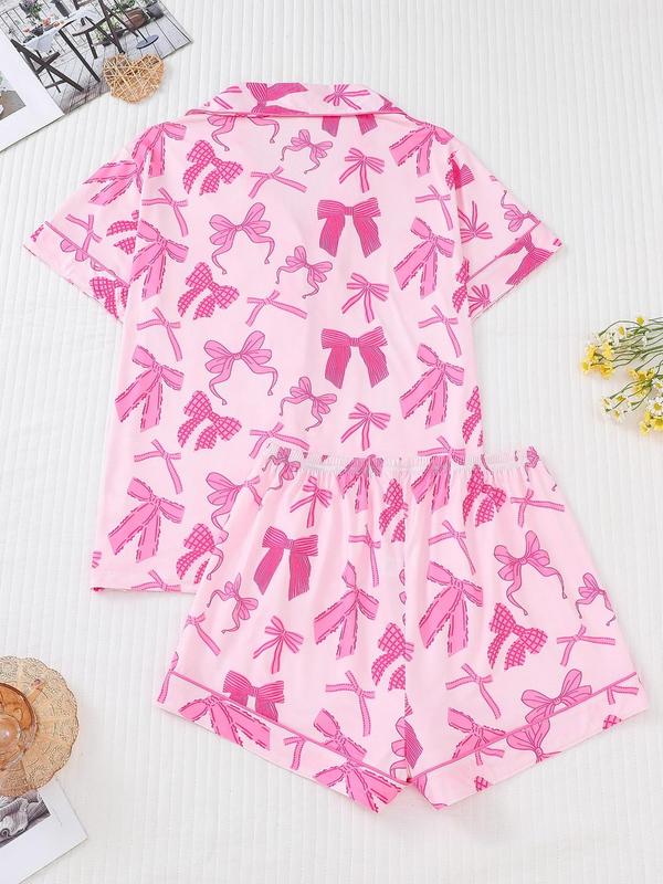 DivaElla™- Two Piece Bow Print PJ Set