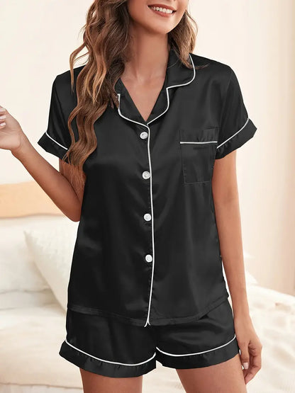 Summer Satin Pajamas Set