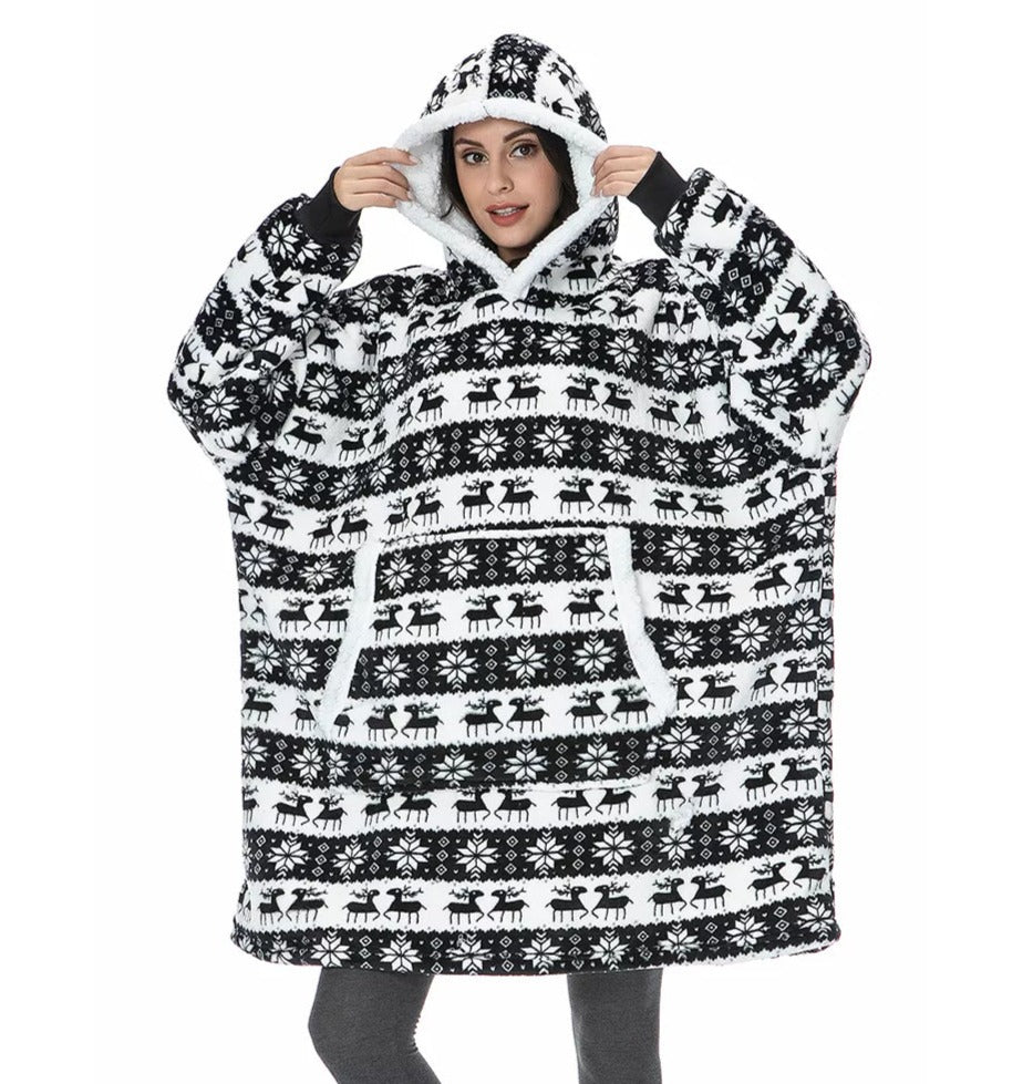 Oversized Christmas hoodie oodie blanket. Hrvatska Lietuva Slovenija Sverige Norge España