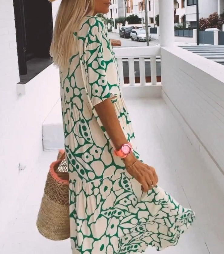 Casual Floral Swing Dress