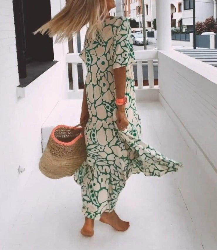 Casual Floral Swing Dress