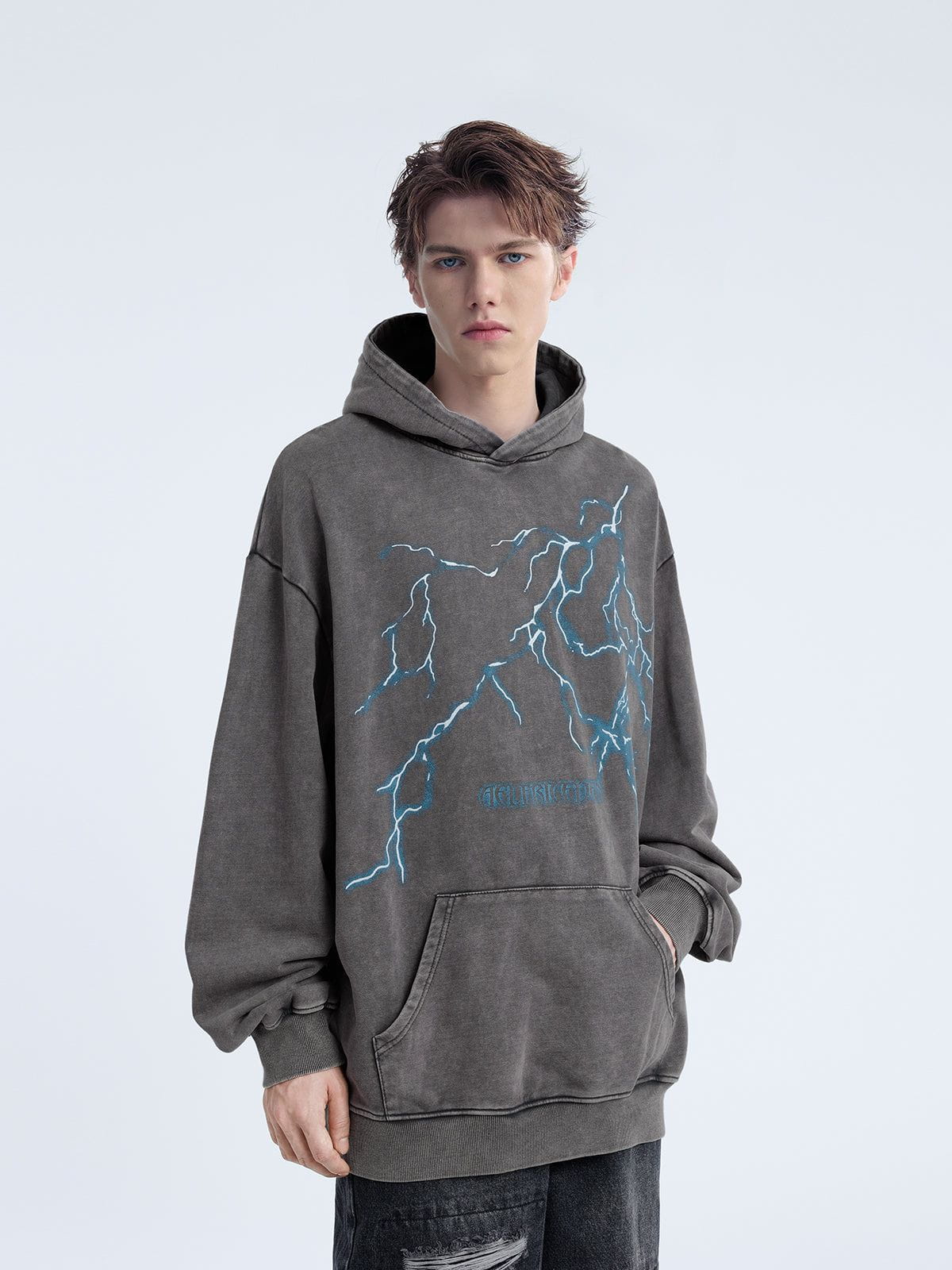 Lightning Print Hoodie