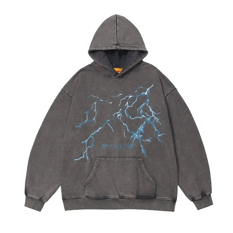 Lightning Print Hoodie