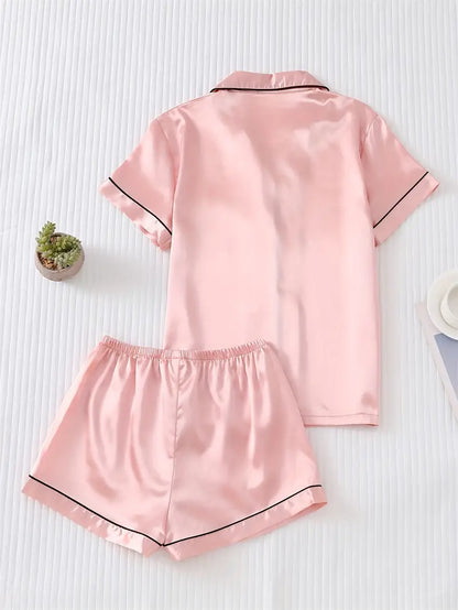 Summer Satin Pajamas Set