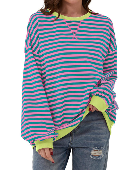 DivaElla™- Striped Crew